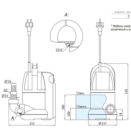 Дренажный насос UNIPUMP SUB 257 P