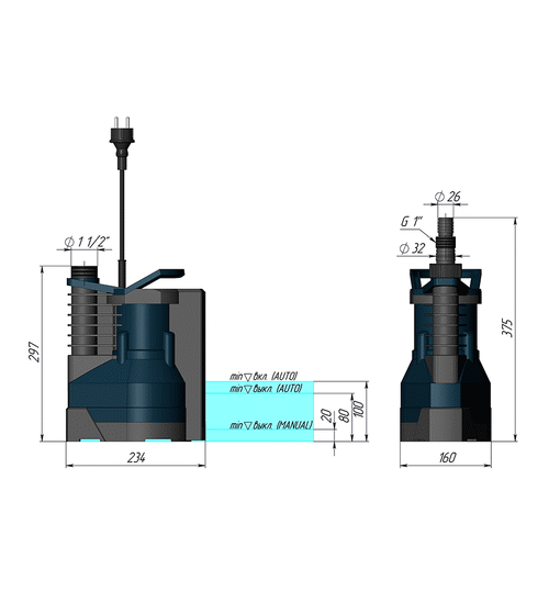 Дренажный насос UNIPUMP ARTSUB Q900