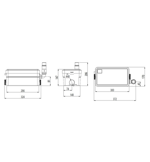 Канализационная станция UNIPUMP SANIVORT 255 M (9м)