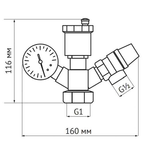 Группа безопасности UNIPUMP 1-1/2 СЛИМ