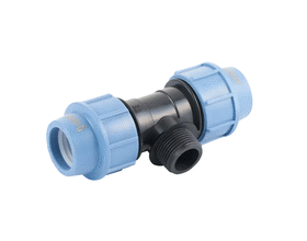 Фитинг ПНД UNIPUMP Тройник с наружной резьбой D20x1/2" Фитинг ПНД UNIPUMP Тройник с наружной резьбой D20x1/2"