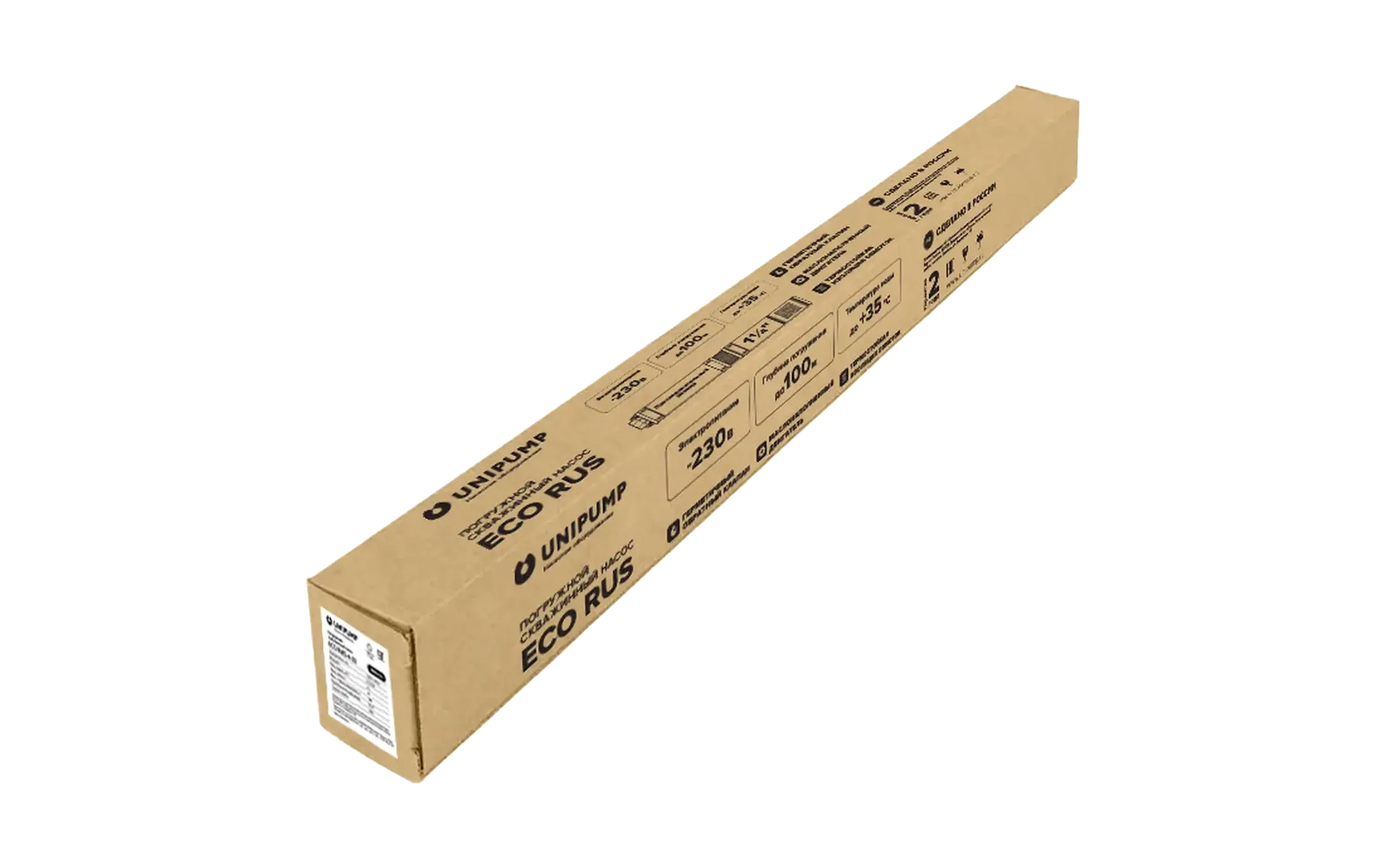 Погружной скважинный насос UNIPUMP ECO RUS 1-100 (0,75 кВт, 1 м)