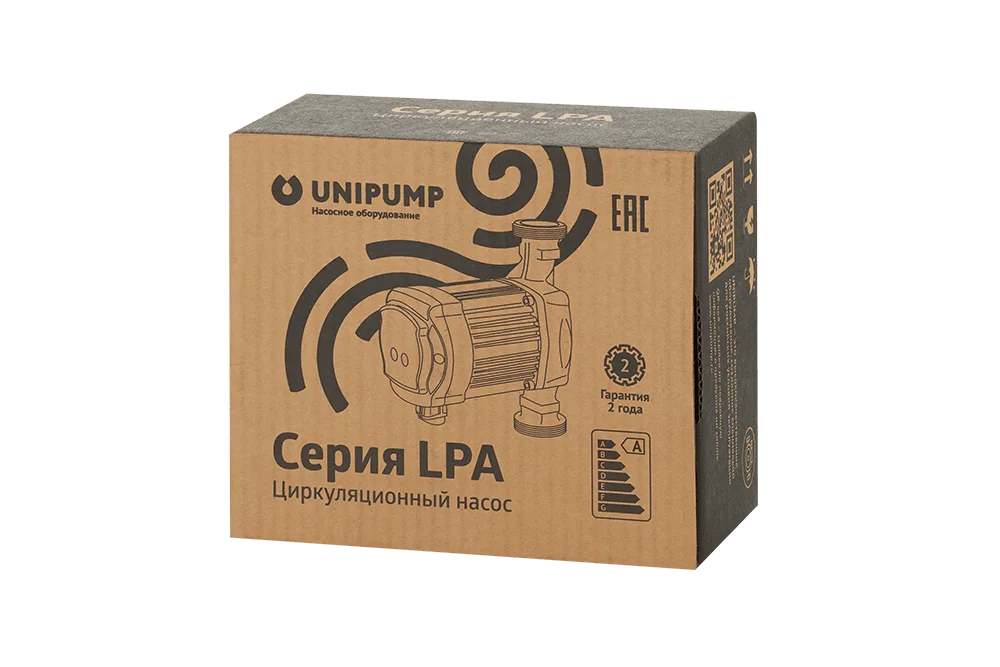 Энергоэффективный циркуляционный насос UNIPUMP LPA 25-60 B