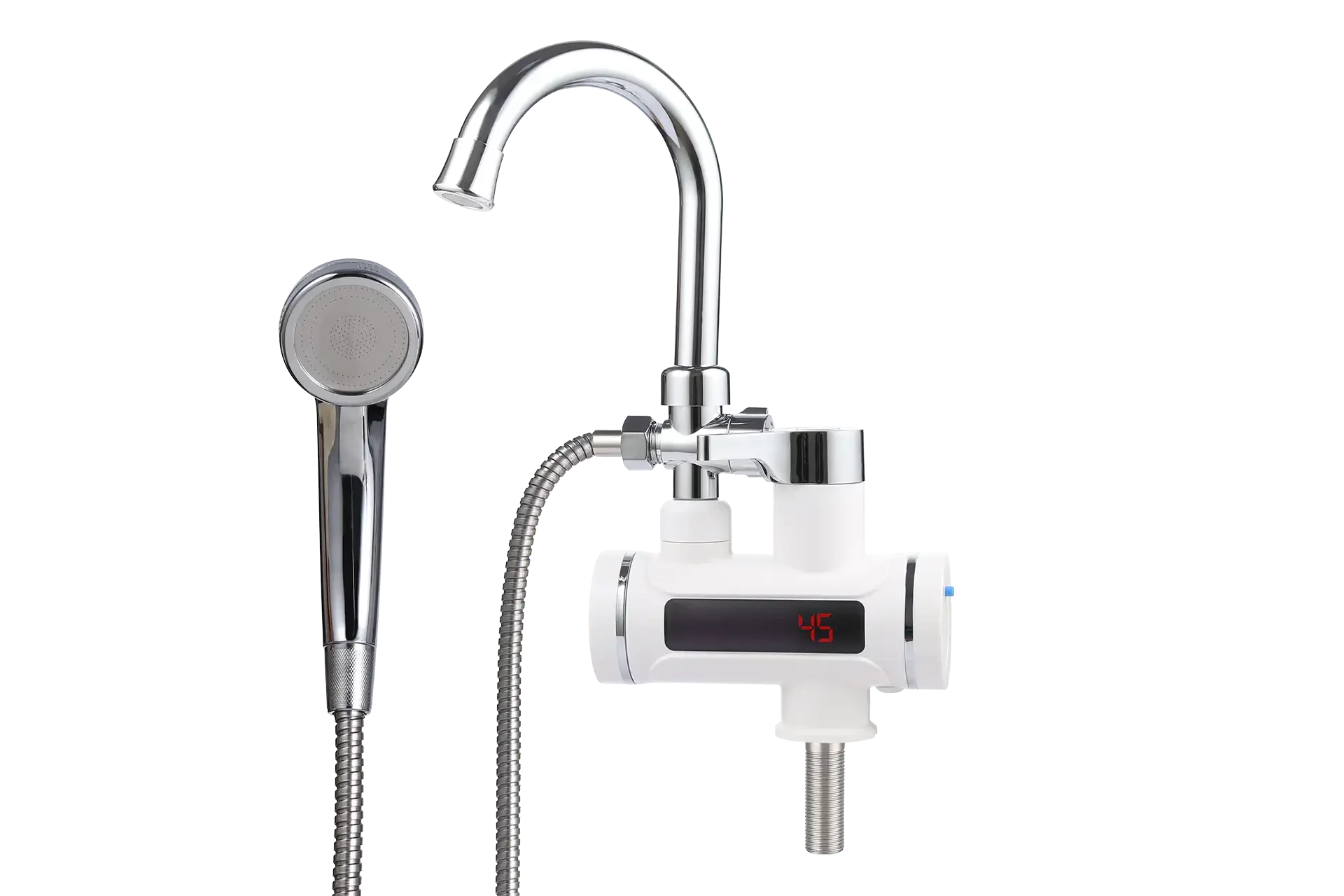 Проточный водонагреватель UNIPUMP BEF-001-03 с дисплеем и душевой лейкой