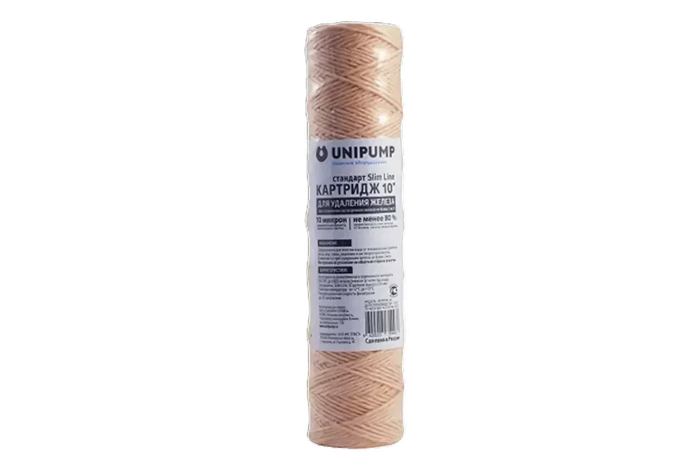 Веревочный картридж UNIPUMP Slim Line ФЕРРУМ-10 (10 мкм)