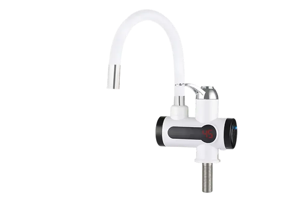 Проточный водонагреватель UNIPUMP BEF-008AF с дисплеем и гибким изливом (силикон)