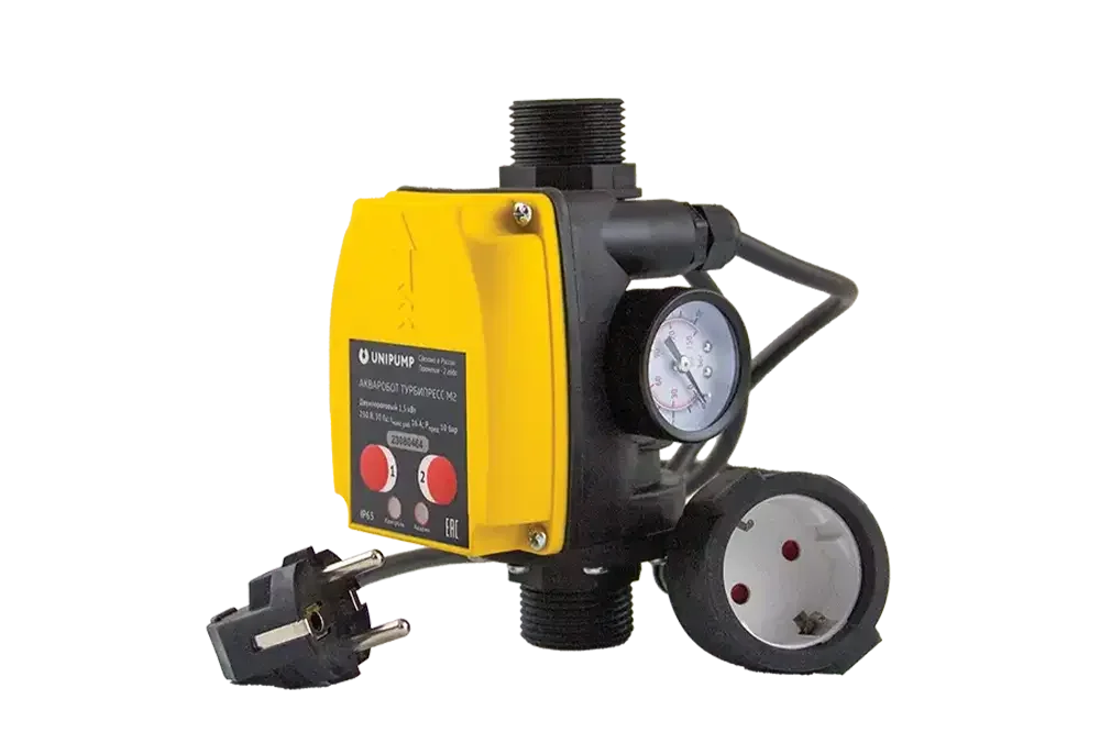 Блок управления UNIPUMP Блок управления насосом ТУРБИПРЕСС М2 с вилкой и розеткой