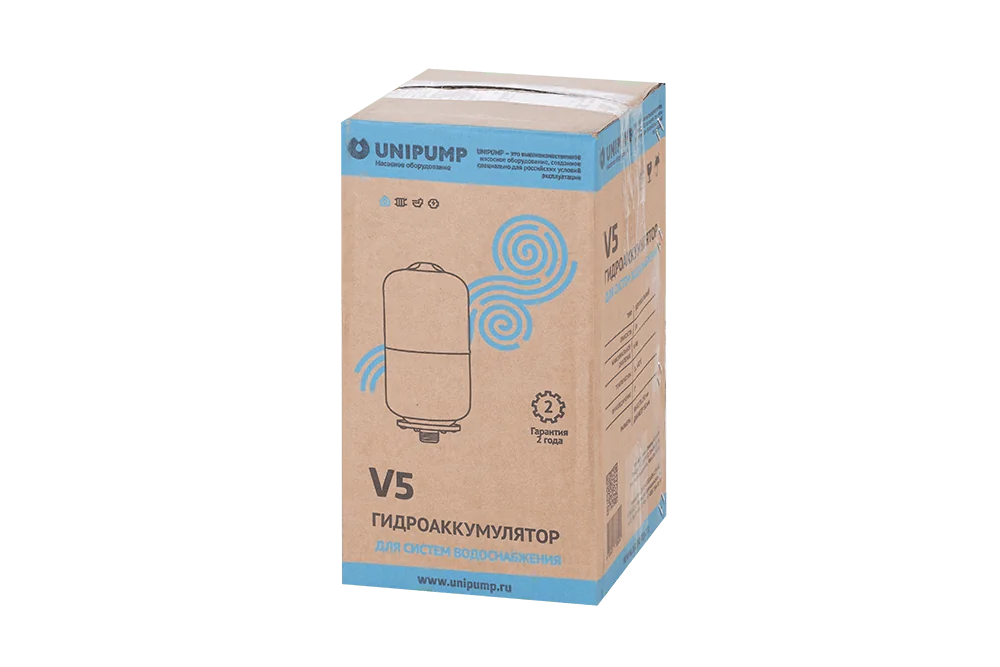 Гидроаккумулятор вертикальный UNIPUMP 5л